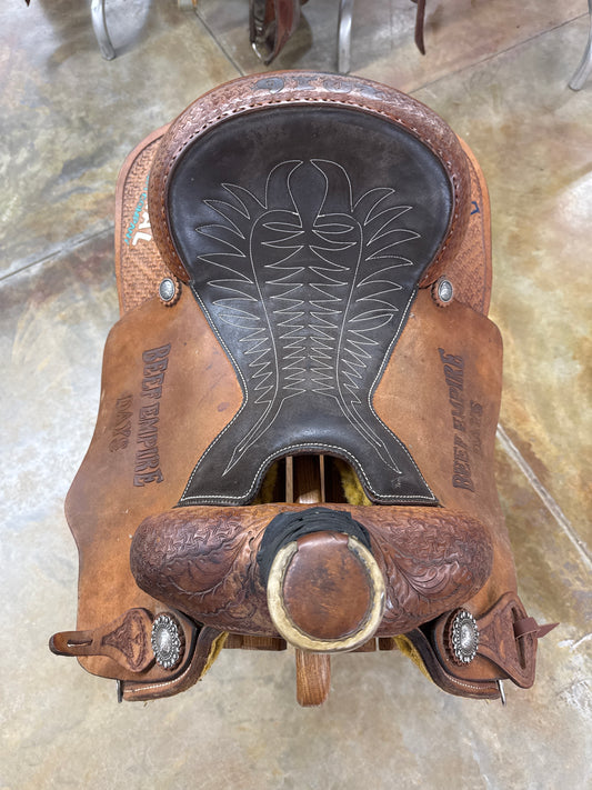 Used Cowboy Classic Roper Saddle, 15" Seat