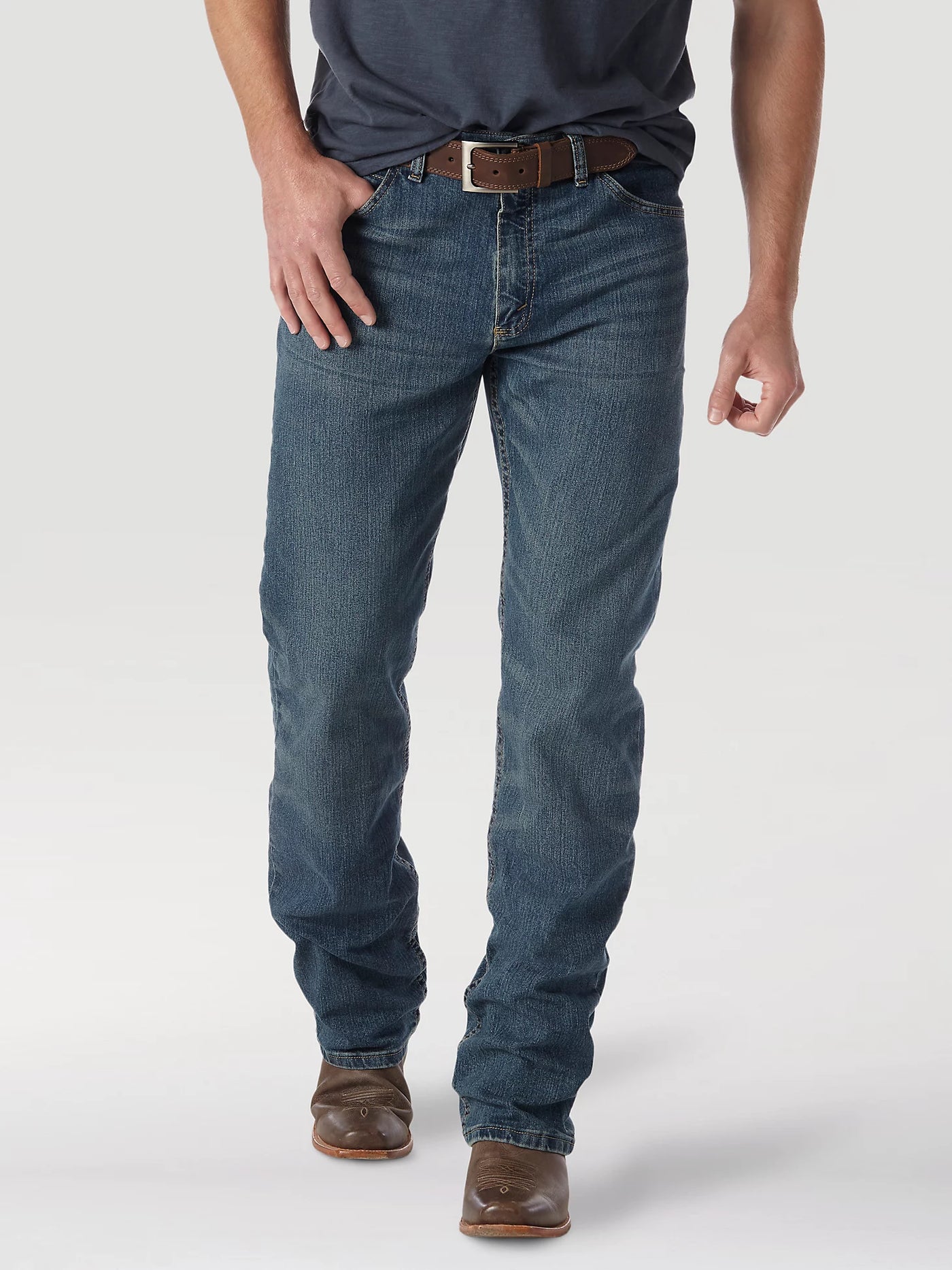 Wrangler Men's 20X 01 Competition Relaxed Jeans-Barrel