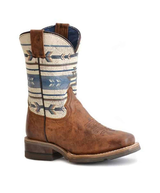 Roper Little Boy's Cowboy Aztek Broad Square Toe Boots