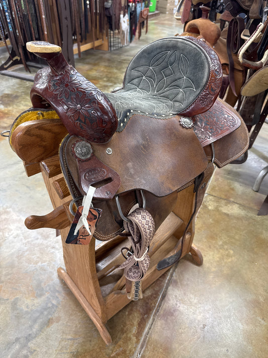 Used Wild O West Youth Barrel/Trail Saddle, 13" Seat