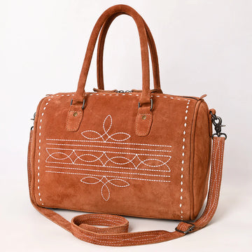 American Darling Western Stitched Suede Duffle Bag