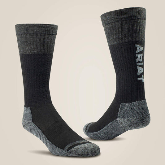 Ariat Kid's VentTEK® Over the Calf Black Boot Socks-2 Pair Pack