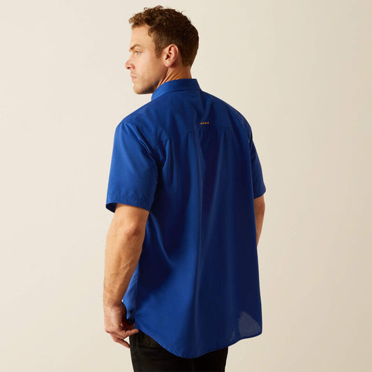 Ariat Men's Rebar Made Tough 360 Airflow Sodalite Blue Work Shirt