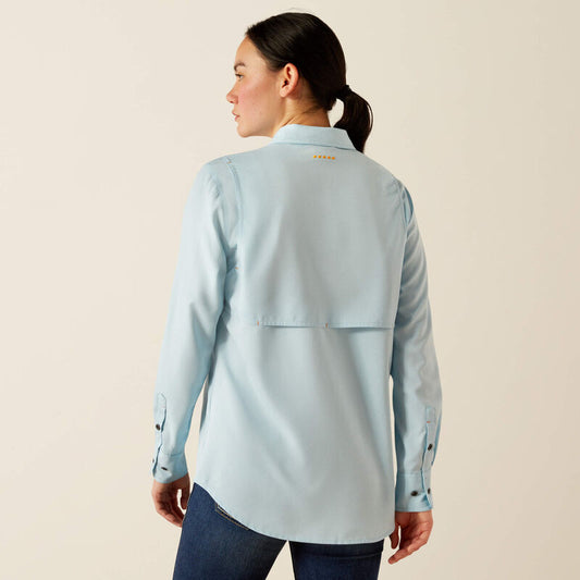 Ariat Women's Rebar Made Tough VentTEK DuraStretch Milky Blue Work Shirt