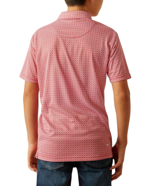 Ariat Boy's All Over Print Scooter Polo