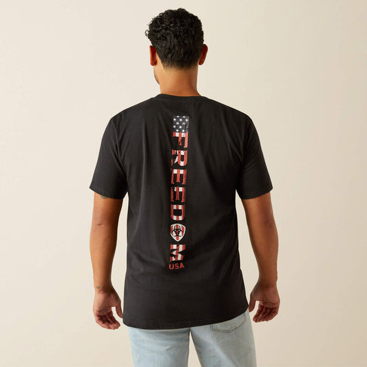 Ariat Men's Freedom Stripe Black T-Shirt