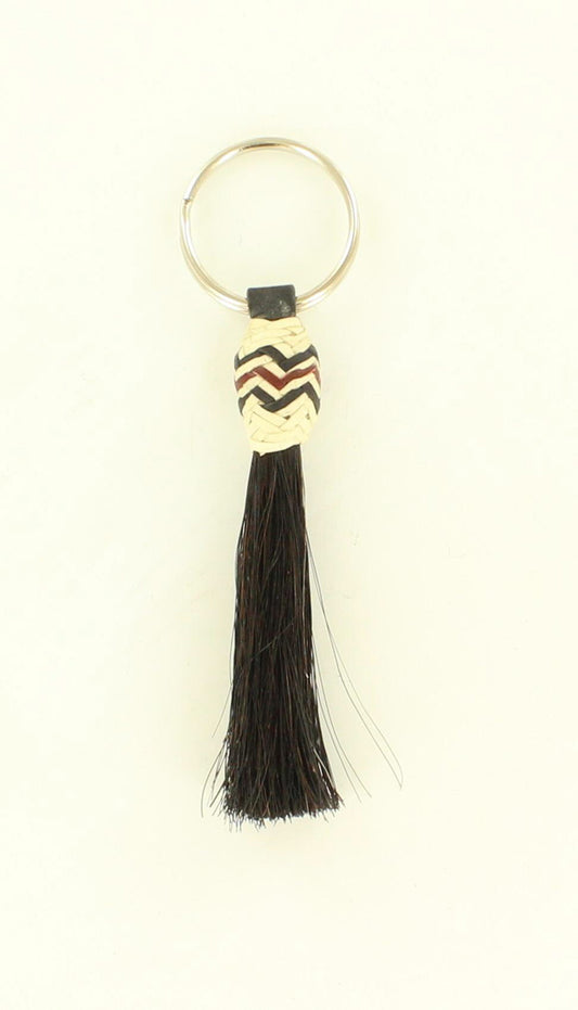 Double S 100% Horsehair and Rawhide Keychain
