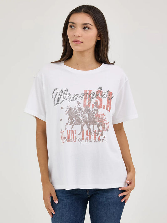 Wrangler Women's Faded West Graphic Girlfriend T-Shirt