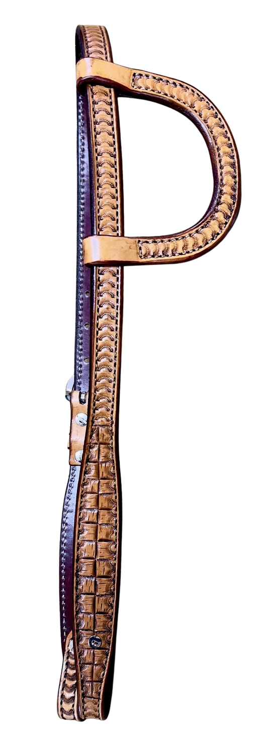 R Bar B Checkered Vintage One Ear Headstall
