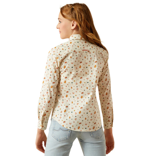 Ariat Girl's Sienna Allover Print Team Kirby Shirt