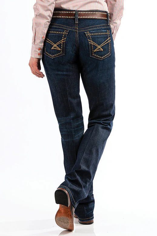 Cinch Women's Ada Mid Rise Relaxed Fit Bootcut Jeans