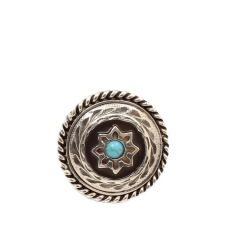 Double S Flower Turquoise Stone Scarf Slide