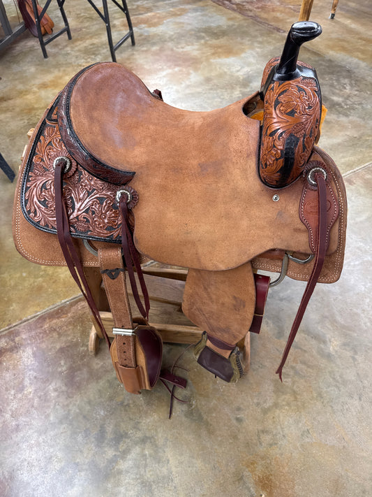 R Bar B Ranch Cutter Saddle, 15" Seat