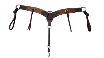 Scott Thomas 2" Basket Stamped Breast Collar w/Chocolate Roughout Ends