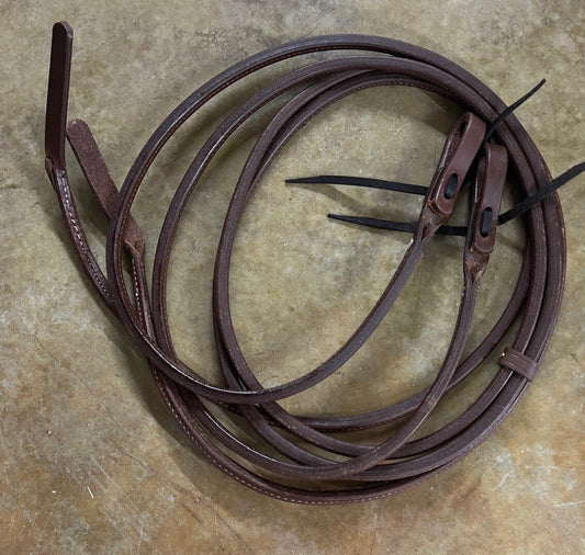 Berlin Custom Leather Heavy Oiled Rolled Split Reins