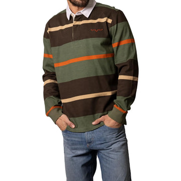 Kimes Men's Army Green Bulldog Rugby Shirt