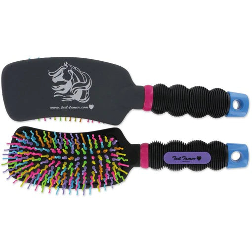 Professional Choice Tail Tamer's Curved Handle Rainbow Brush