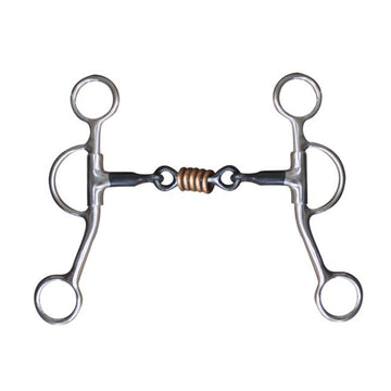 Stainless Steel 5" Dog Bone Snaffle with Rings