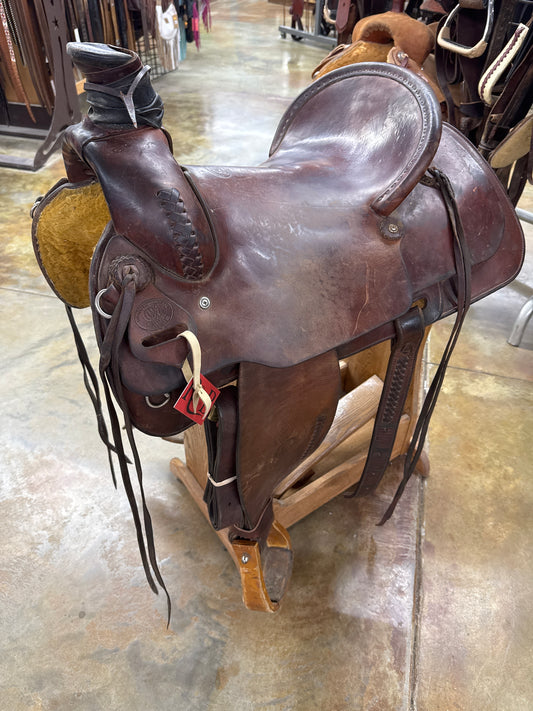 Used Colorado Correctional Industries Ranch Saddle, 15.5" Seat