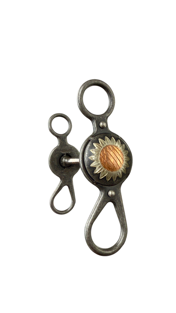 Copper Flower Smooth Snaffle Bit