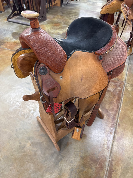 Used HR Team Roper Saddle, 14" Seat