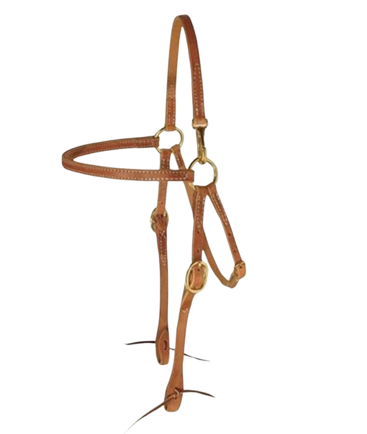 Berlin Custom Leather Mule Headstall w/Snap