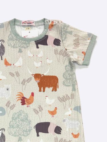 Clover Cottage Highland Farm Boy Romper