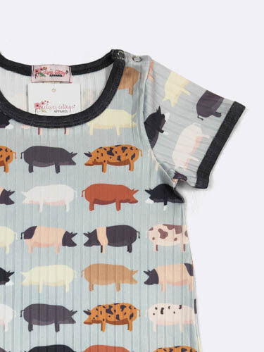 Clover Cottage Bacon Boy Romper