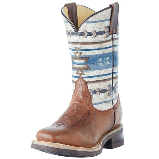 Roper Boy's Cowboy Aztek Broad Square Toe Boots