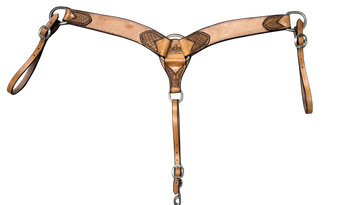 Scott Thomas 2" Roughout Breast Collar W/Tooled Ends