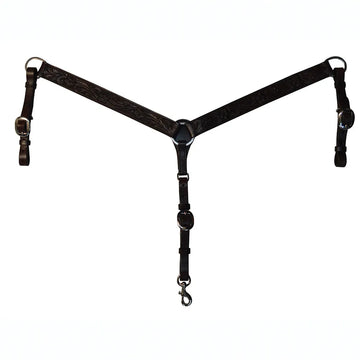 Circle Y Straight Floral Breast Collar