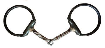 Dutton Bits Two Piece Copper Twist D-Ring Snaffle