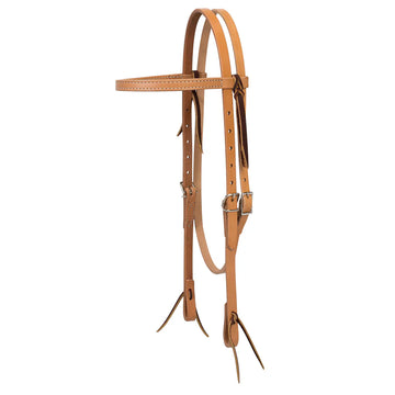 Weaver 5/8" Light Oiled Skirting Leather Browband Headstall