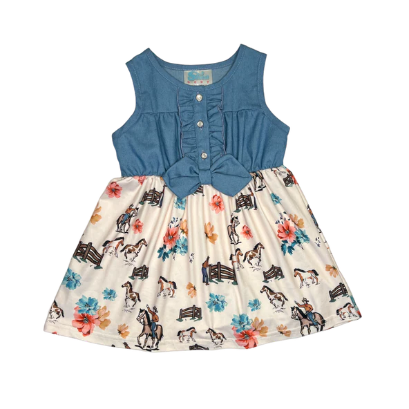 Shea Baby Toddler Girl's Ranch Hand Denim Dress R Bar B Shea Baby Toddler Girl's Ranch Hand Denim Dress R Bar B