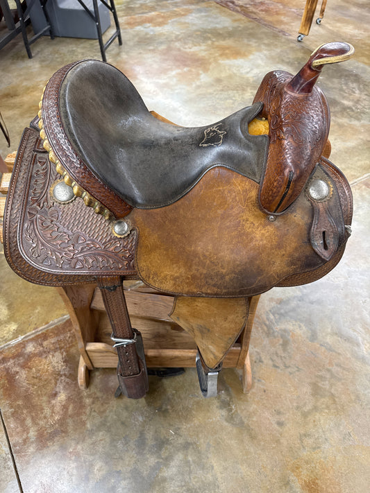 Used Black Rhino Barrel Saddle, 14"