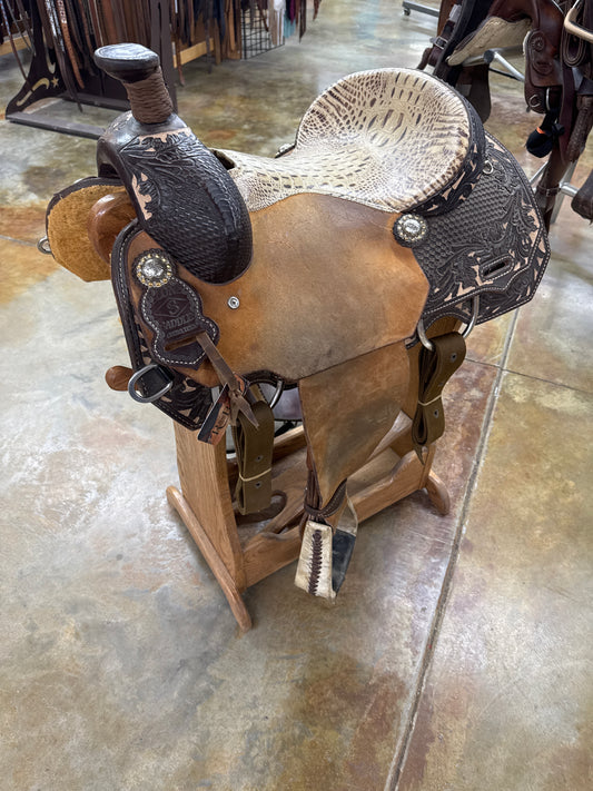 Used Sloan Team Roper Saddle, 14.5" Seat