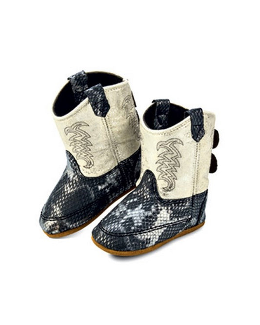 Old West Infant Snake Print Poppet Western Boots