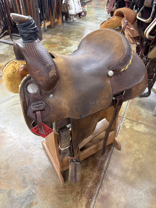 Used Nigros Western Store Ranch Cutter Saddle, 16" Seat