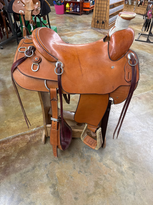 Used R Bar B Wade Mule Saddle, 17"