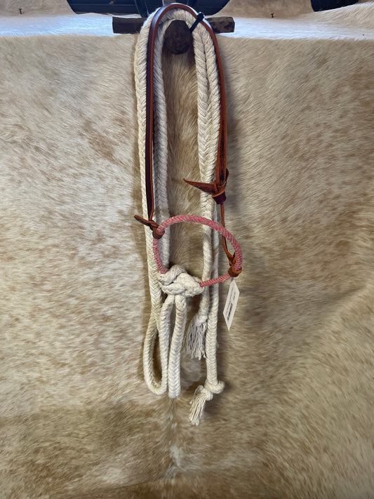 Pony Hackamore, Braided Cotton Reins