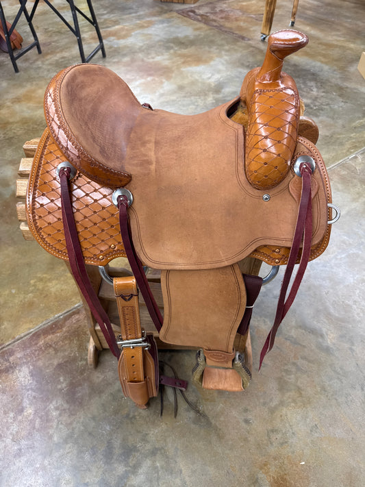 R Bar B All Around Saddle, 14" Seat