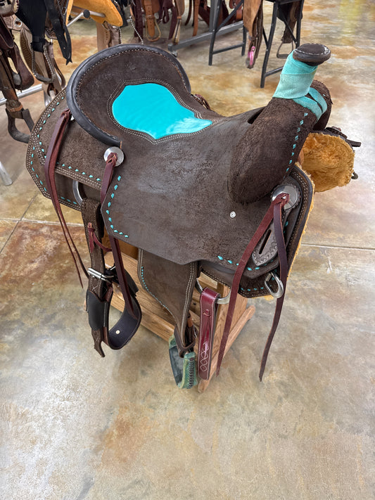 Used Robert Tesky Ranch Cutter Saddle, 17" Seat