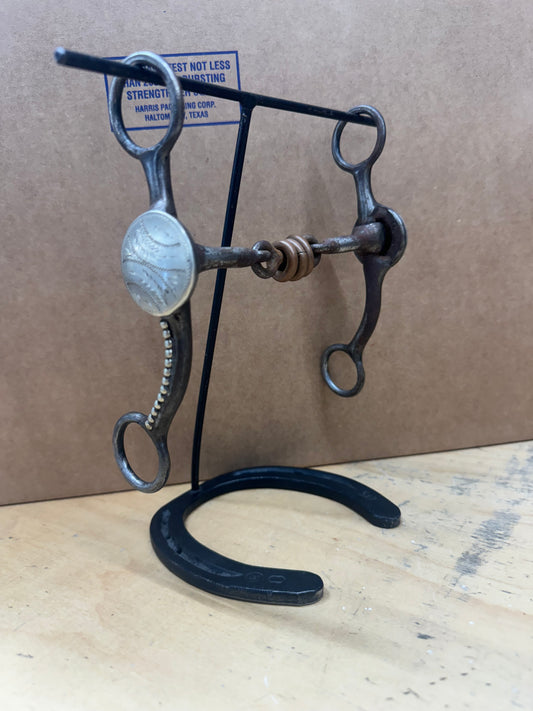Pat Vaughn Silver Mounted Dog Bone w/ Copper Rings