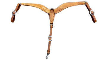 Berlin Custom Leather 3" Roughout Golden Skirting Breast Collar
