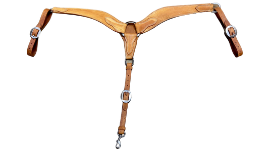 Berlin Custom Leather 3" Roughout Golden Skirting Breast Collar