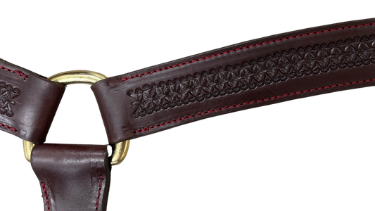 Tucker Heritage High Plains Chestnut Breastcollar w/Red Stitching