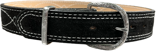 Double J Saddlery Women's Black Suede Belt