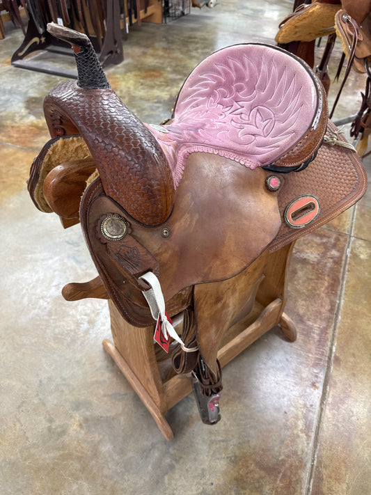 Used Alamo Barrel Saddle, 14" Seat
