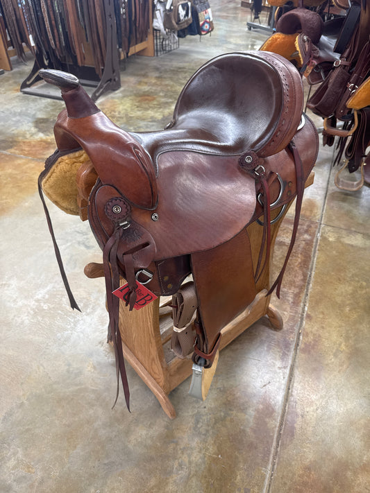 Used Wyoming Saddlery Mule Saddle, 15.5"