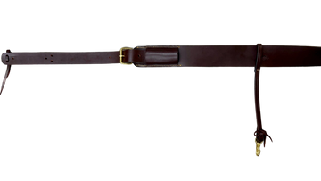 Tucker Chestnut Single Ply Leather 3" Rear Cinch Set w/Gold Stitching
